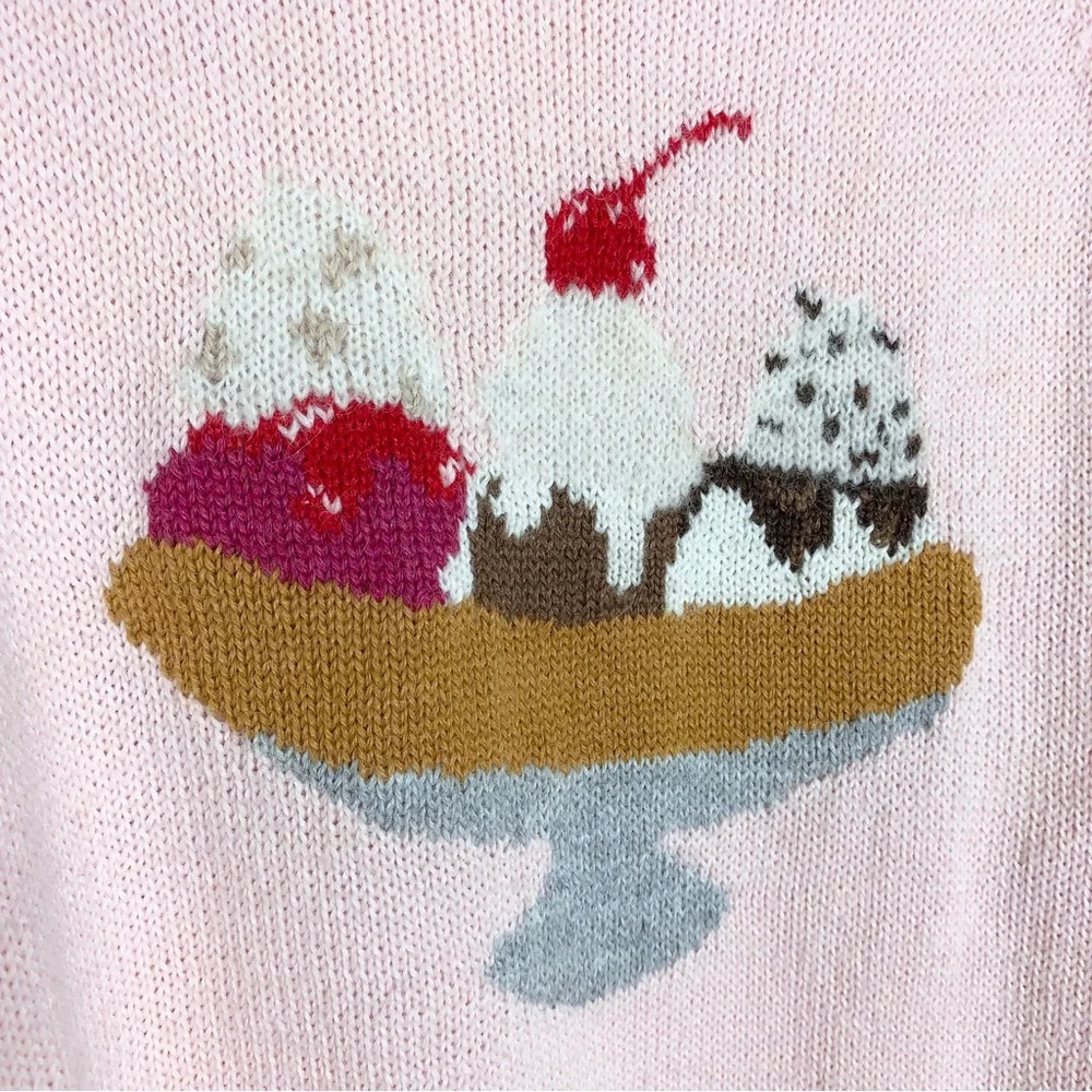 Rachel Antonoff Banana Split Alpaca Wool Blend Sweater (Sz S) Light Pink